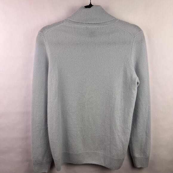 C by Bloomingdale’s Sweater, Glacier Blue, 100% Cashmere, Turtleneck, Soft Knit - Picture 12 of 14